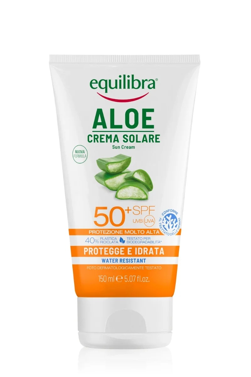 EQUILIBRA Protetor Solar Equilibra Aloe FPS 50+ 150 ml Alta proteção solar