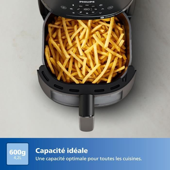 Friteuse sans huile - PHILIPS - NA220/00 - Airfryer Série 2000 4.2L - 13 modes de cuisson - fenêtre de cuisson - 1500W - Noir