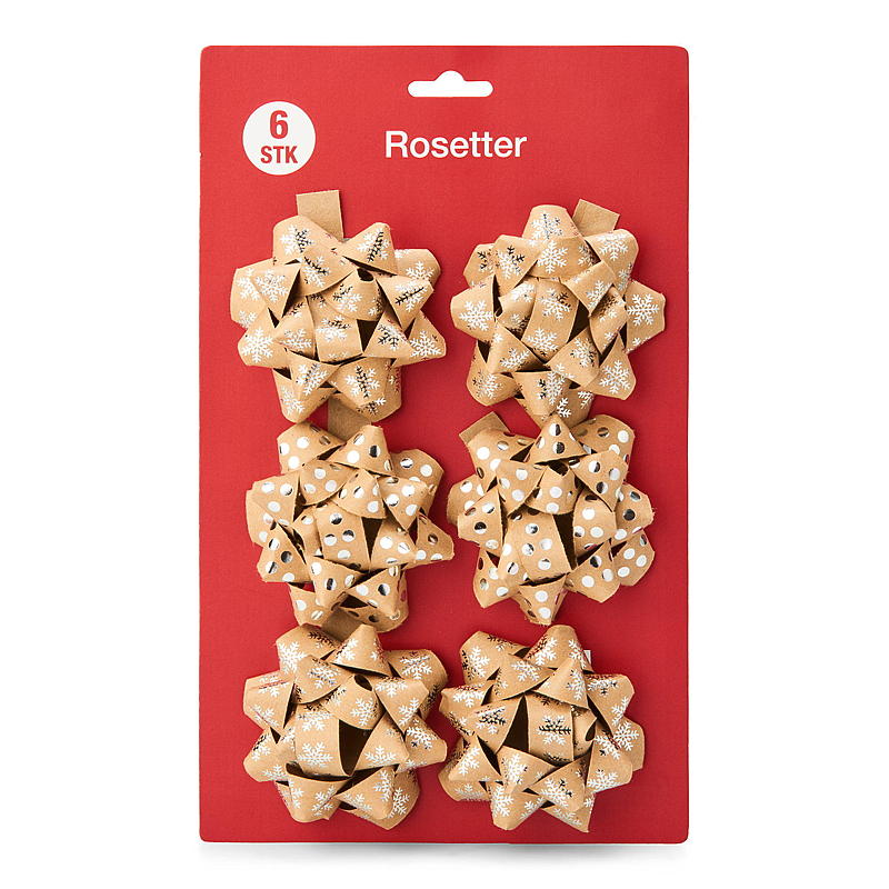 Verpakkingsdecoratie: 6 rozetten