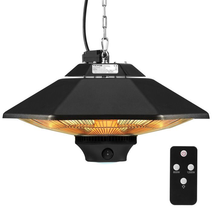 Chauffage Extérieur Terrasse-VEVOR-2000 W-Radiateur Infrarouge de Plafond Suspendu Électrique-pour Porche, Salle à manger