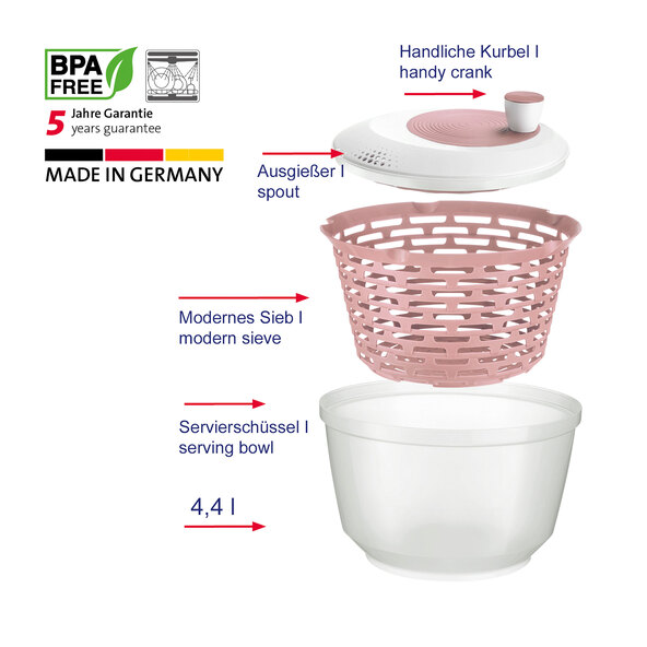 Conjunto para salada, rosa