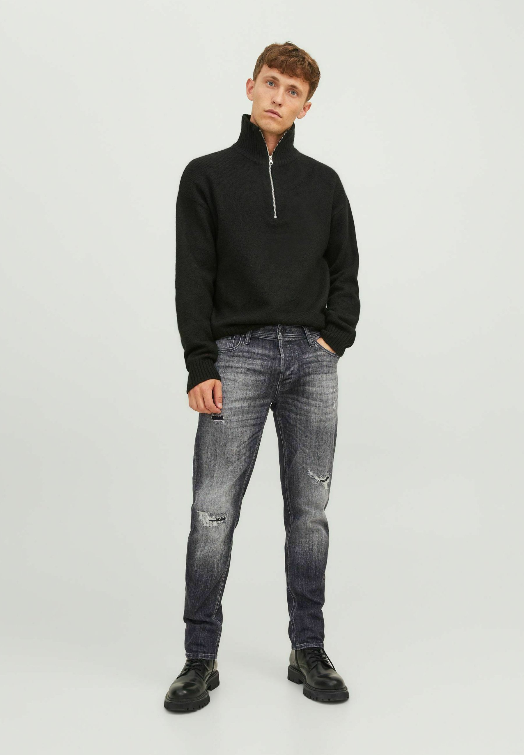 Jack & Jones JJIMIKE JJORIGINAL GE - Relaxte jeans - grijze denim