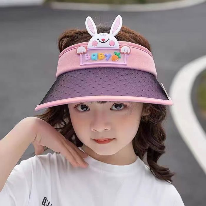 Sombreros de paja para niñas FUNMOON - Conjunto de 2 piezas con viseras florales - Nueva colección