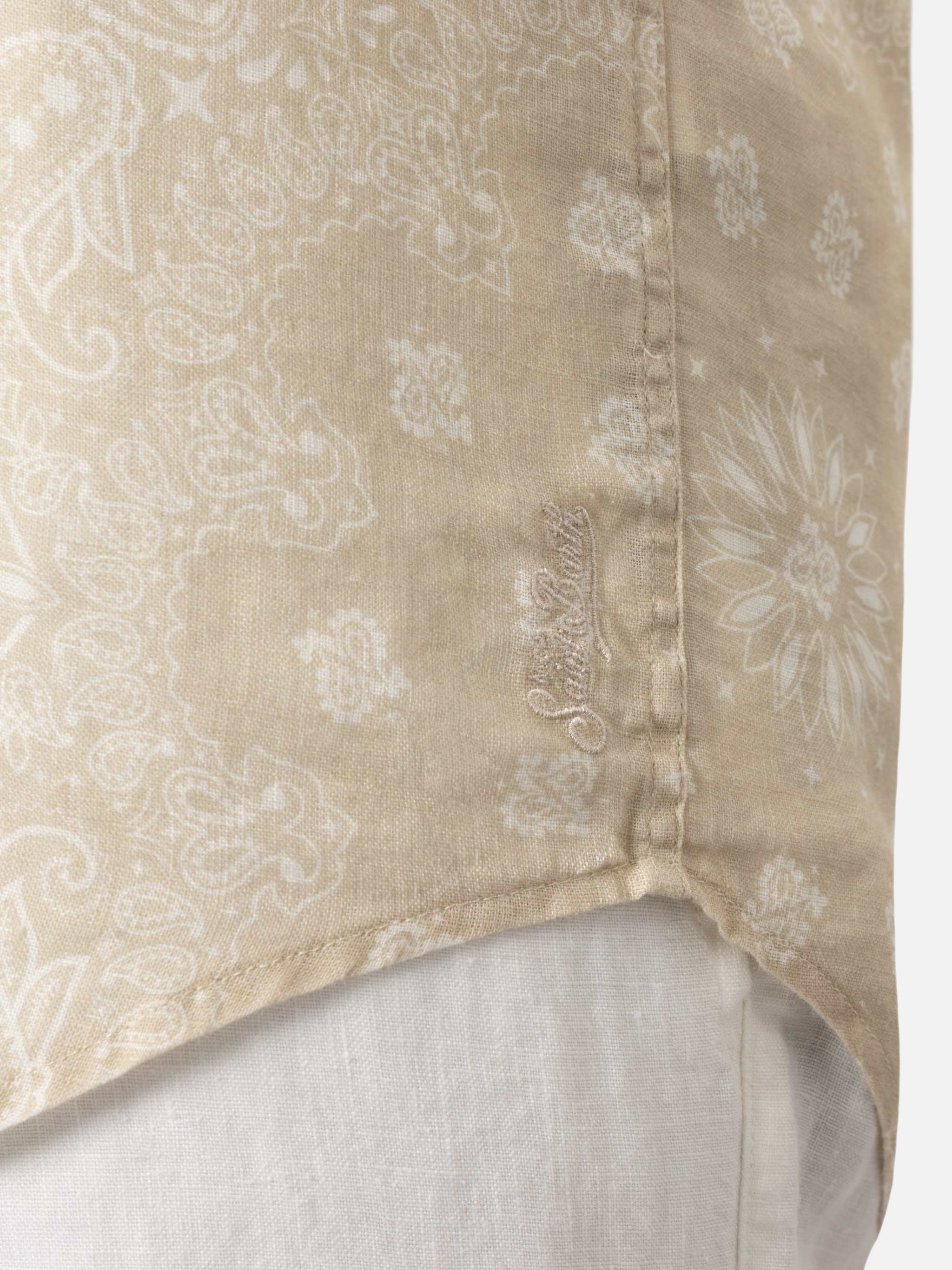 Pamplona hørskjorte med bandana-print