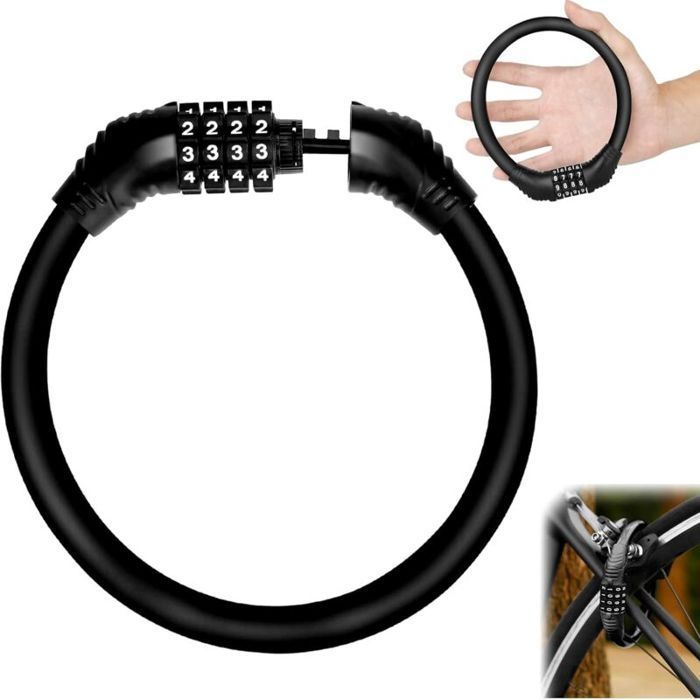Candado para bicicleta, candado para patinete eléctrico, candado para patinetes, candado para casco de motocicleta, candado para remolque, antirrobo