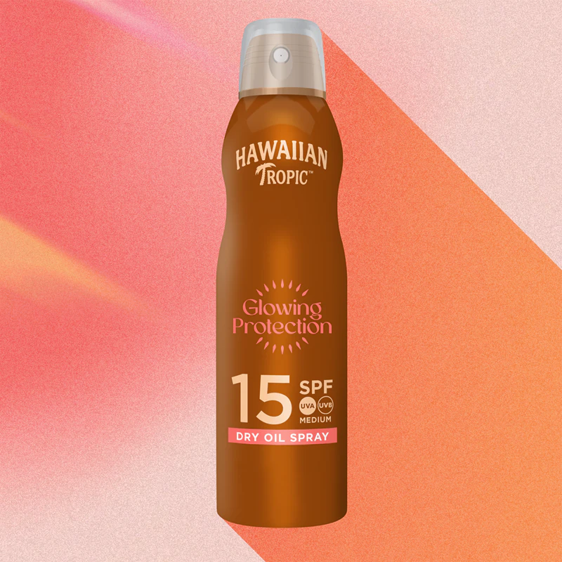 Spray de óleo seco com proteção iluminadora Hawaiian Tropic FPS 15