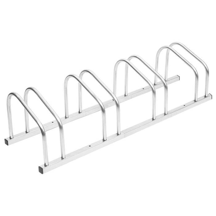 vidaXL Soporte para 4 bicicletas, soporte para bicicletas con almacenamiento, soporte de suelo para bicicletas para garaje, jardín, patio, 154419
