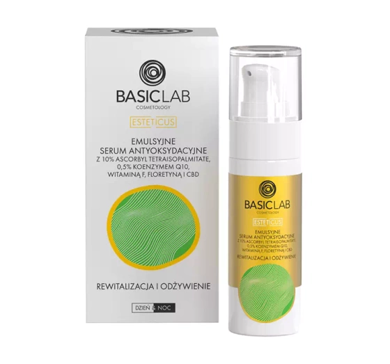 BasicLab Esteticus emulsyjne serum antyoksydacyjne z 10% Ascorbyl Tetraisopalmitate 30 ml
