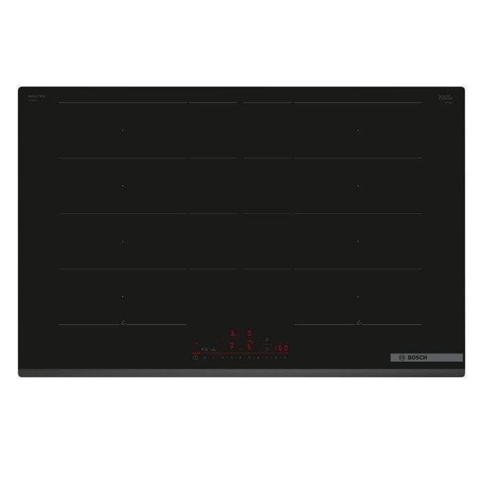 Piano cottura a induzione Bosch da 80 cm con 4 fuochi, 7400 W, nero - PXY83KHC1E