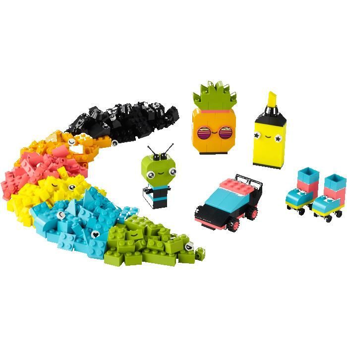 LEGO Classic 11027 Neon Diversão Criativa Presentes Brinquedos Colecionáveis 5+