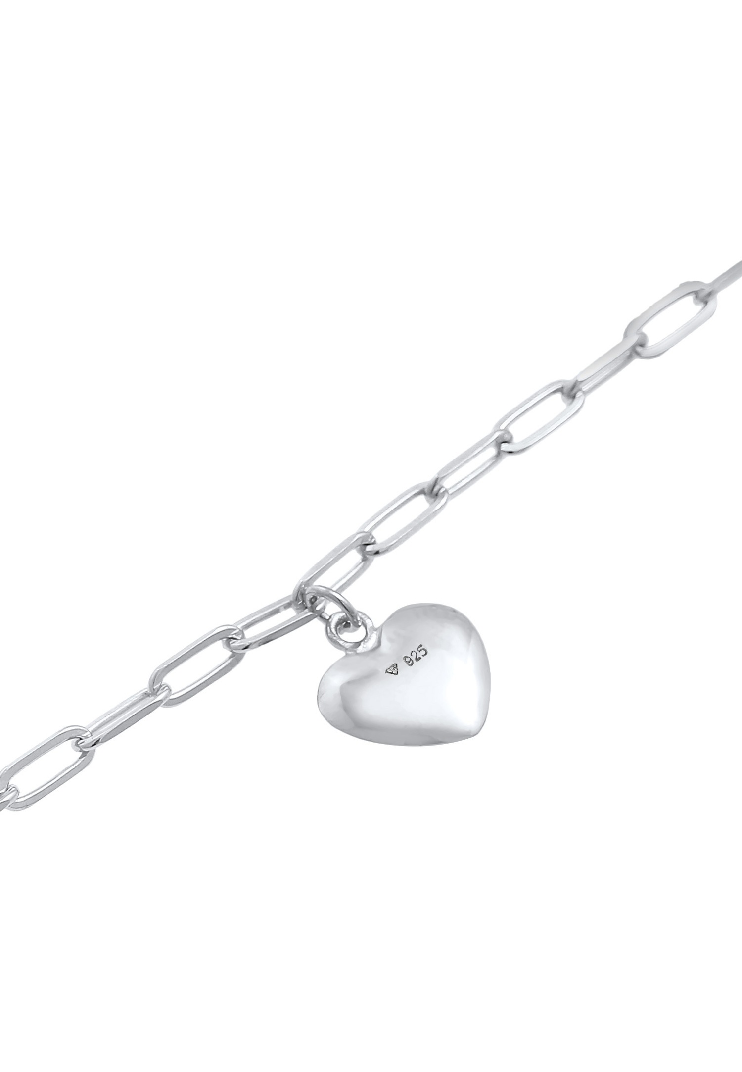 Elli Tendance ovale de Ladies Heart Love Links en argent sterling 925