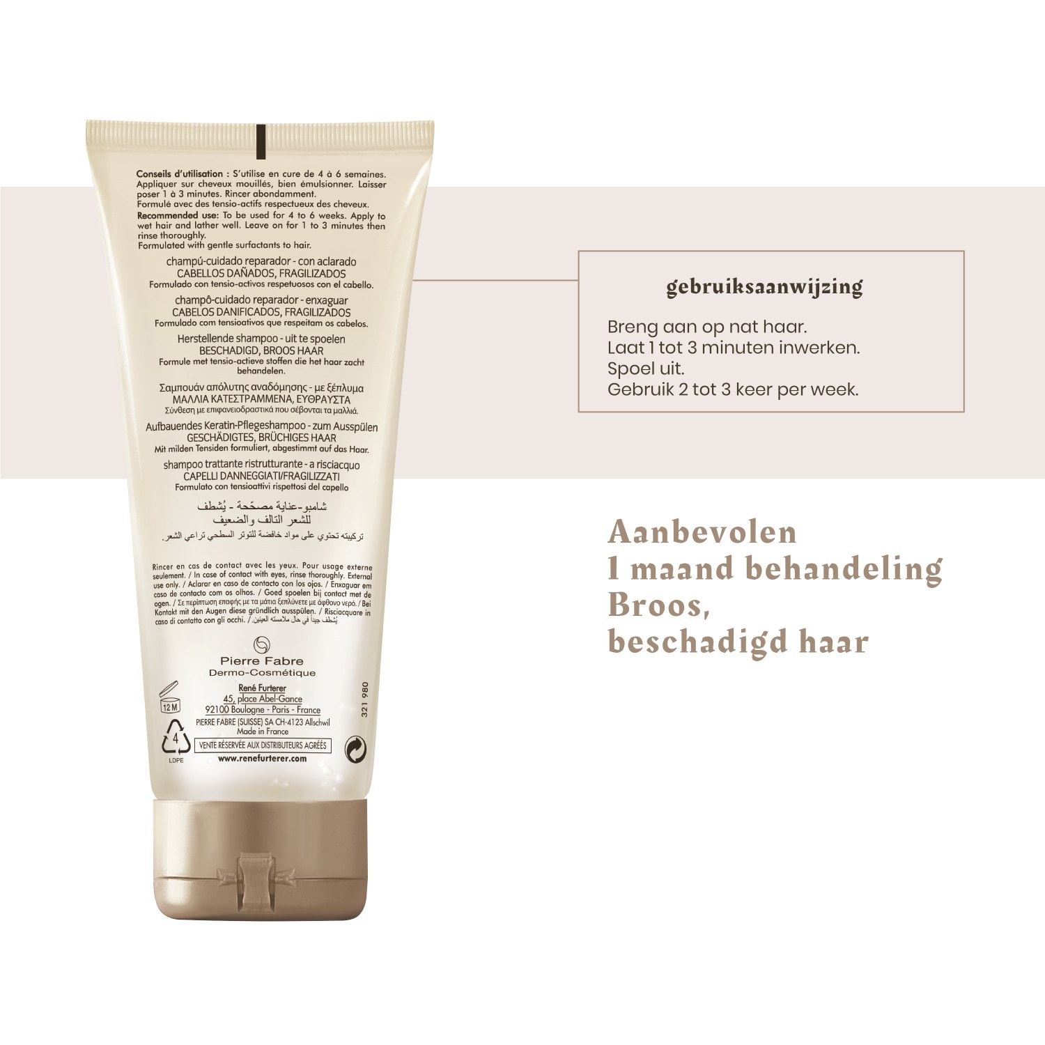 René Furterer šampon za kosu Absolue Kératine Renewal Care obnavljajući šampon - 50 ml