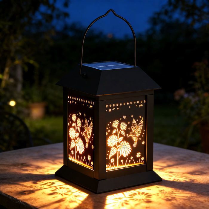 Lot 2 Lanternes Solaires Extérieur – Lumière LED Bougie Vacillante Étanche Jardin – Décoration Suspendue