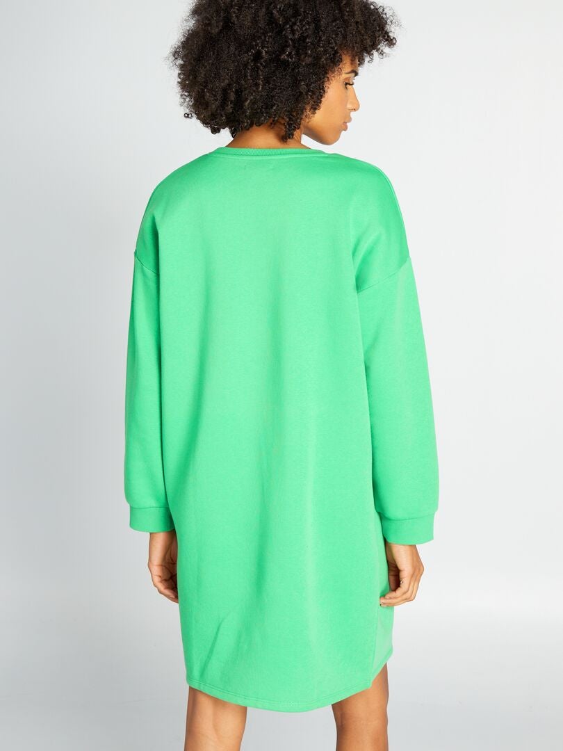 Vestido moletom estampado - VERDE