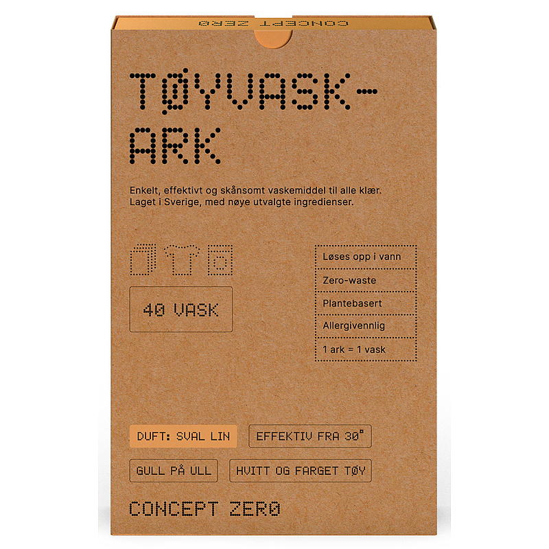 Concept Zero vaskeark 40 stk. Concept Zero