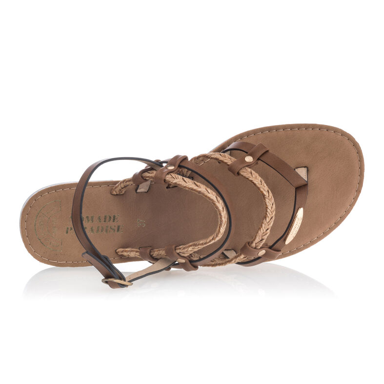 Brune sandaler med stringtruse til dame