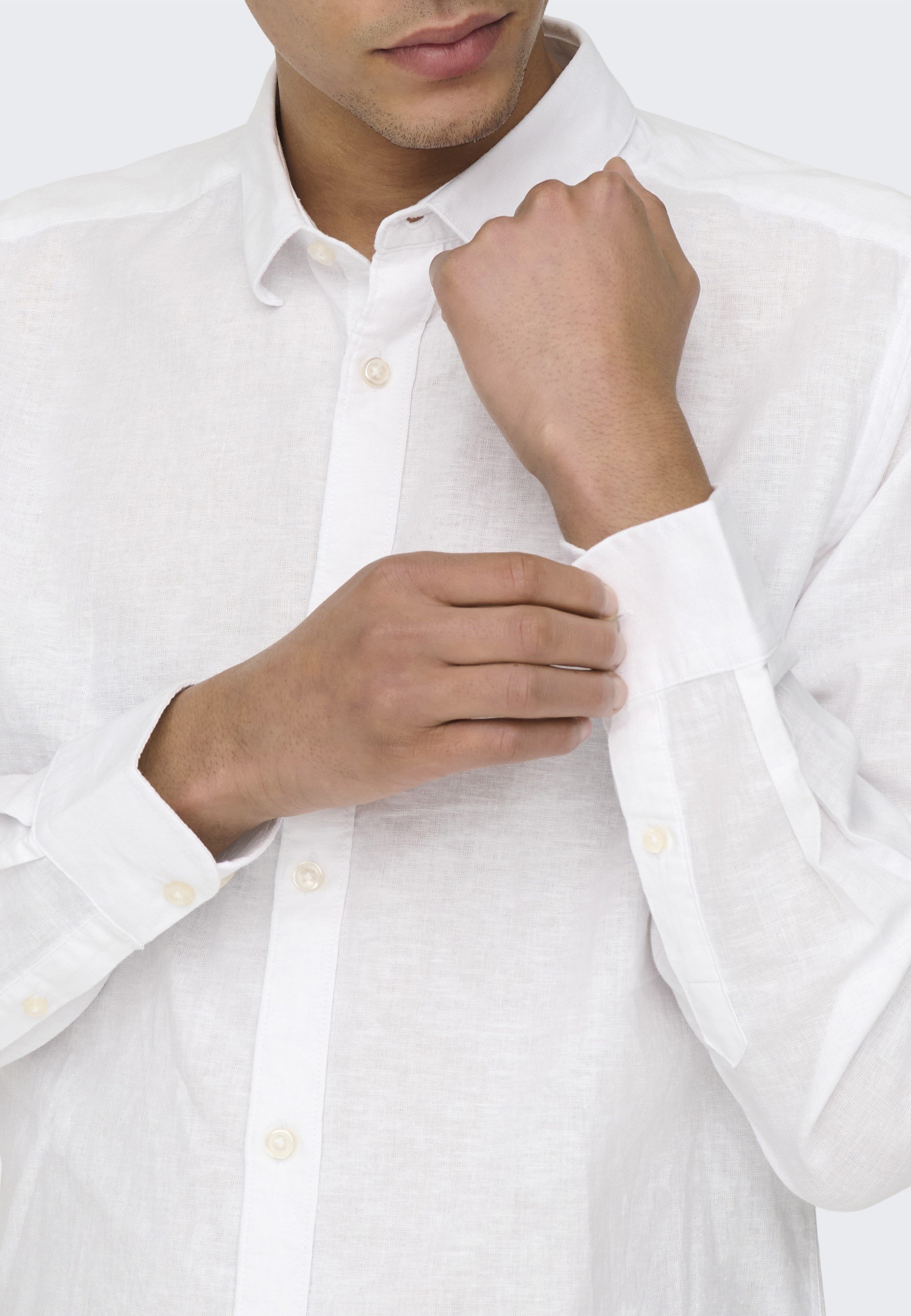 Only & Sons ONSCAIDEN SOLID SHIRT - Shirt - wit