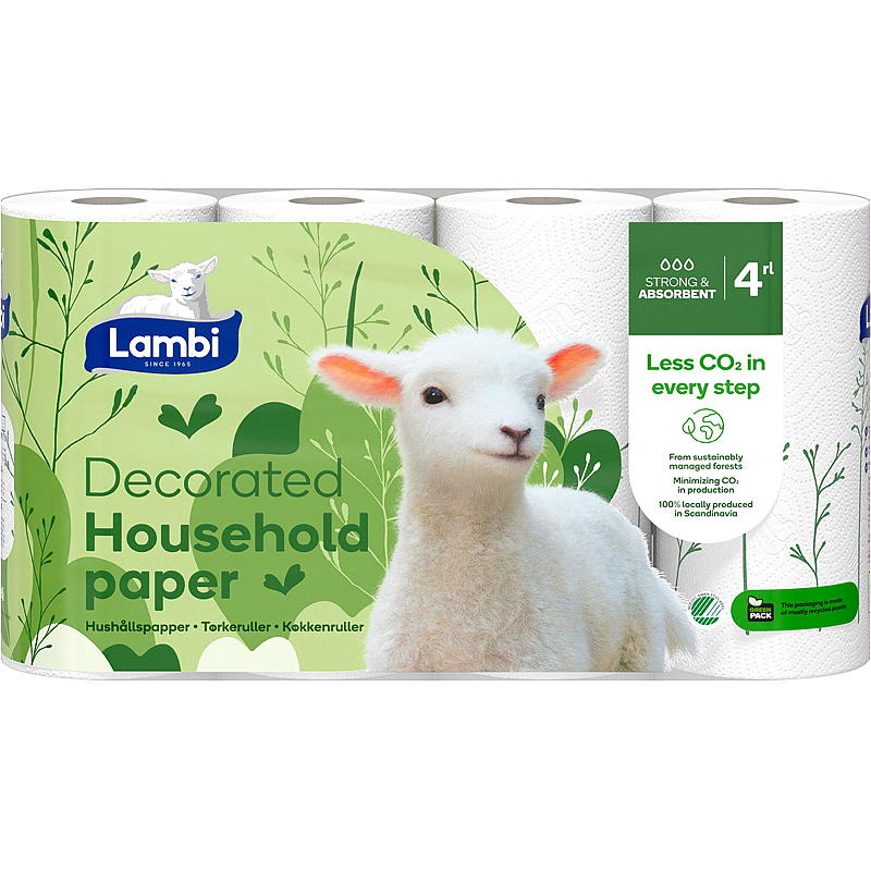 Rotolo per asciugatrice Lambi, confezione da 4 decorazioni Lambi