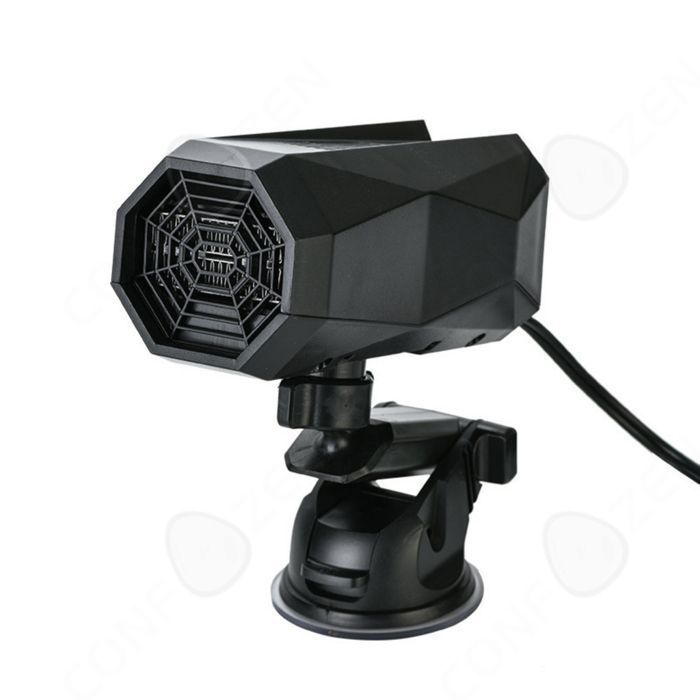 Calefactor para coche PASSIONOVA de 12 V y 150 W con descongelación rápida, rotación flexible, enchufe para encendedor de cigarrillos y ventosas: calefacción auxiliar para invierno.