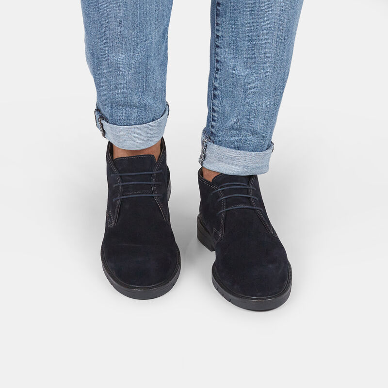 BATA heren enkellaarsjes van suède