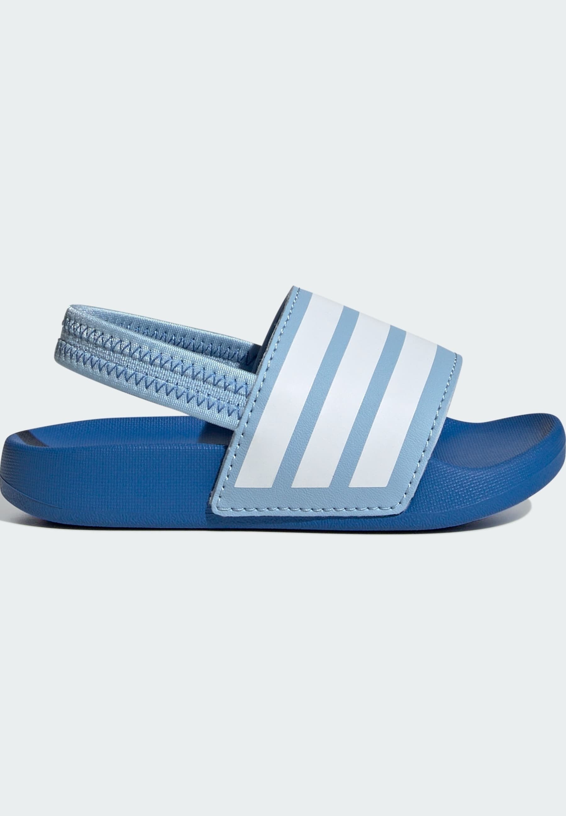 adidas Sportswear ADILETTE STRAPP KIDS - Ciabatte da piscina - bianco cielo nuvoloso blu reale brillante