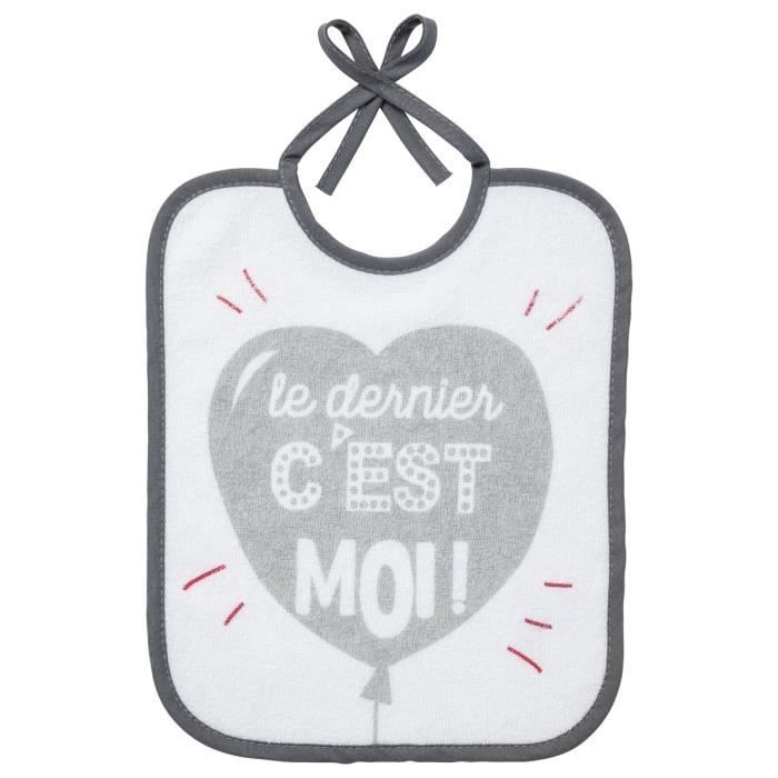 Set di 5 bavaglini per neonati BABYCALIN con messaggio per la famiglia - 20 x 25 cm