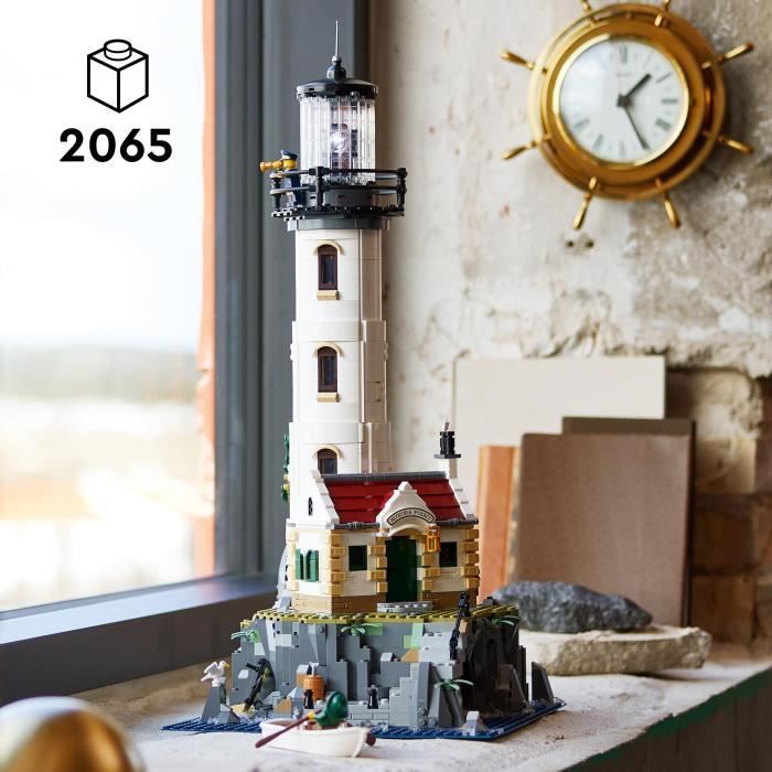 LEGO 21335 Ideas Motorized Lighthouse, Cdiscount Exclusive, Gift Idea, Home Decoration, with Sailor Minifigures, Activity
