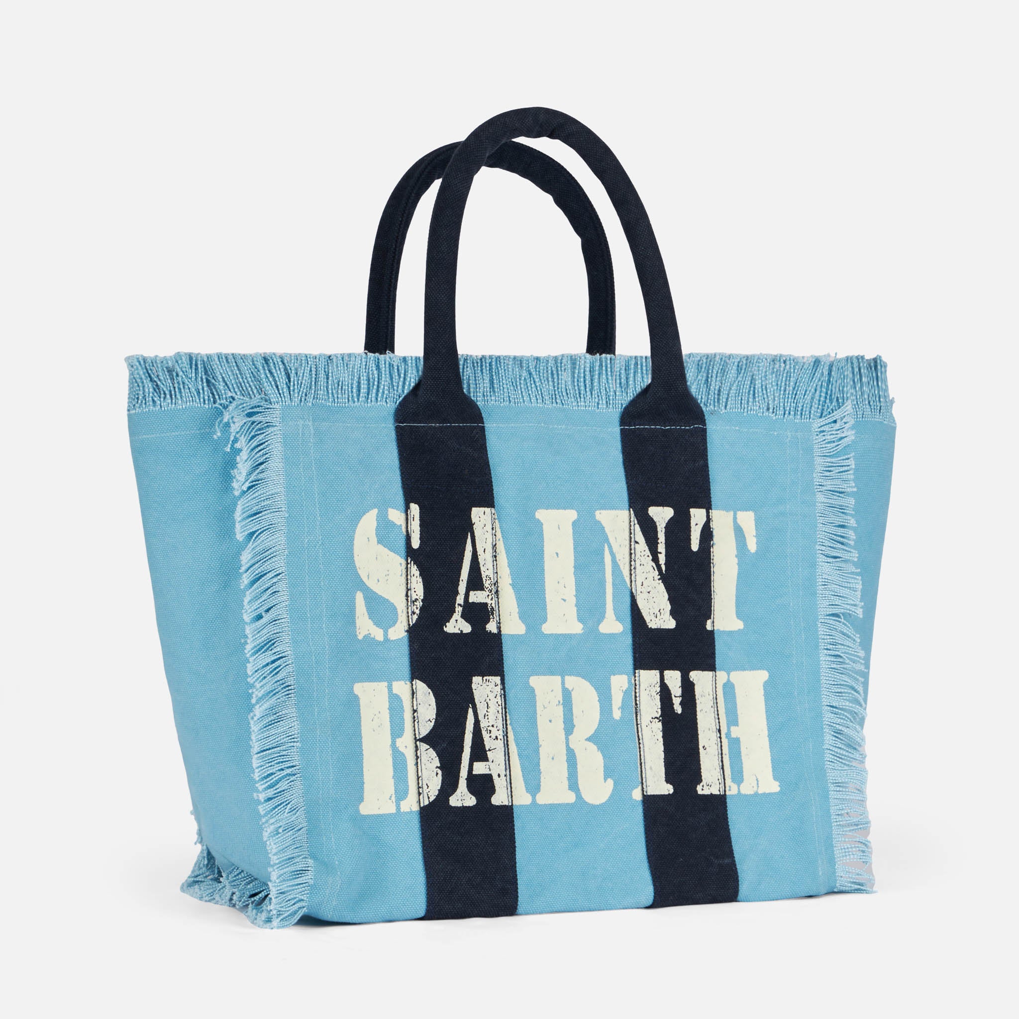 Vanity canvas schoudertas met Saint Barth-logo