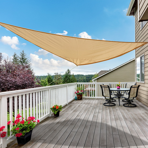 Outsunny Triangle Shade Sail Umbrella napernyő kempingezéshez