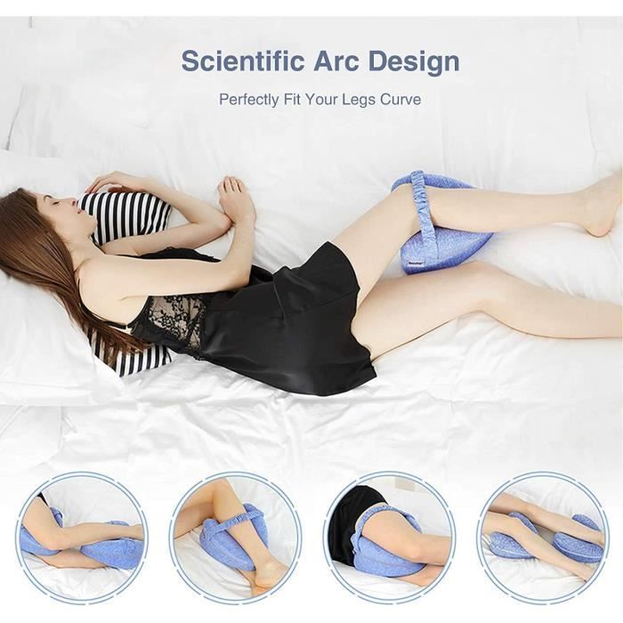 Almohada para la entrepierna, almohada para dormir en la entrepierna, almohada nocturna para las rodillas, almohada viscoelástica, almohada para dormir en las rodillas (azul)