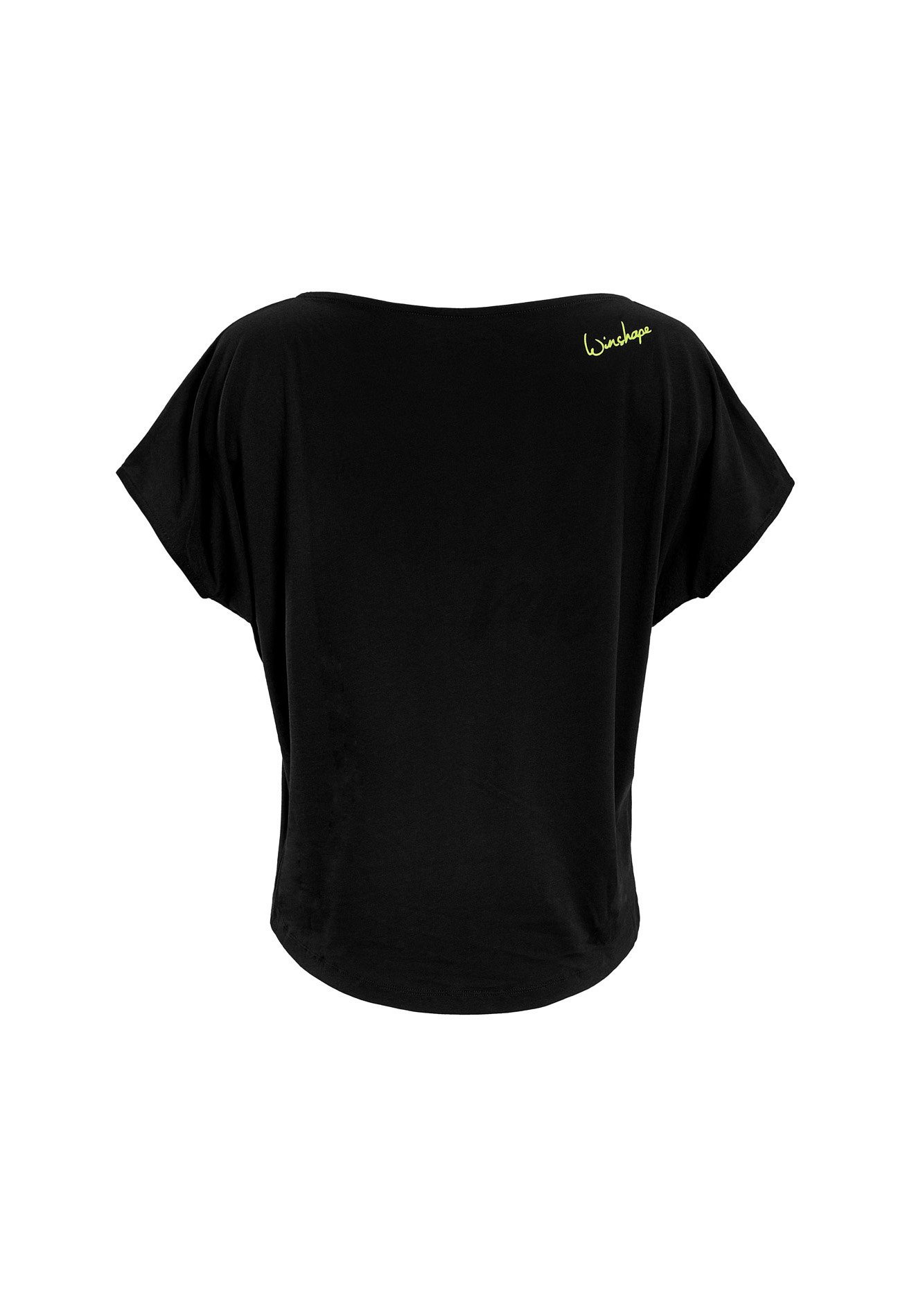 Winshape MCT002 ULTRA LEVE - Camiseta estampada - preto/com glitter/amarelo neon