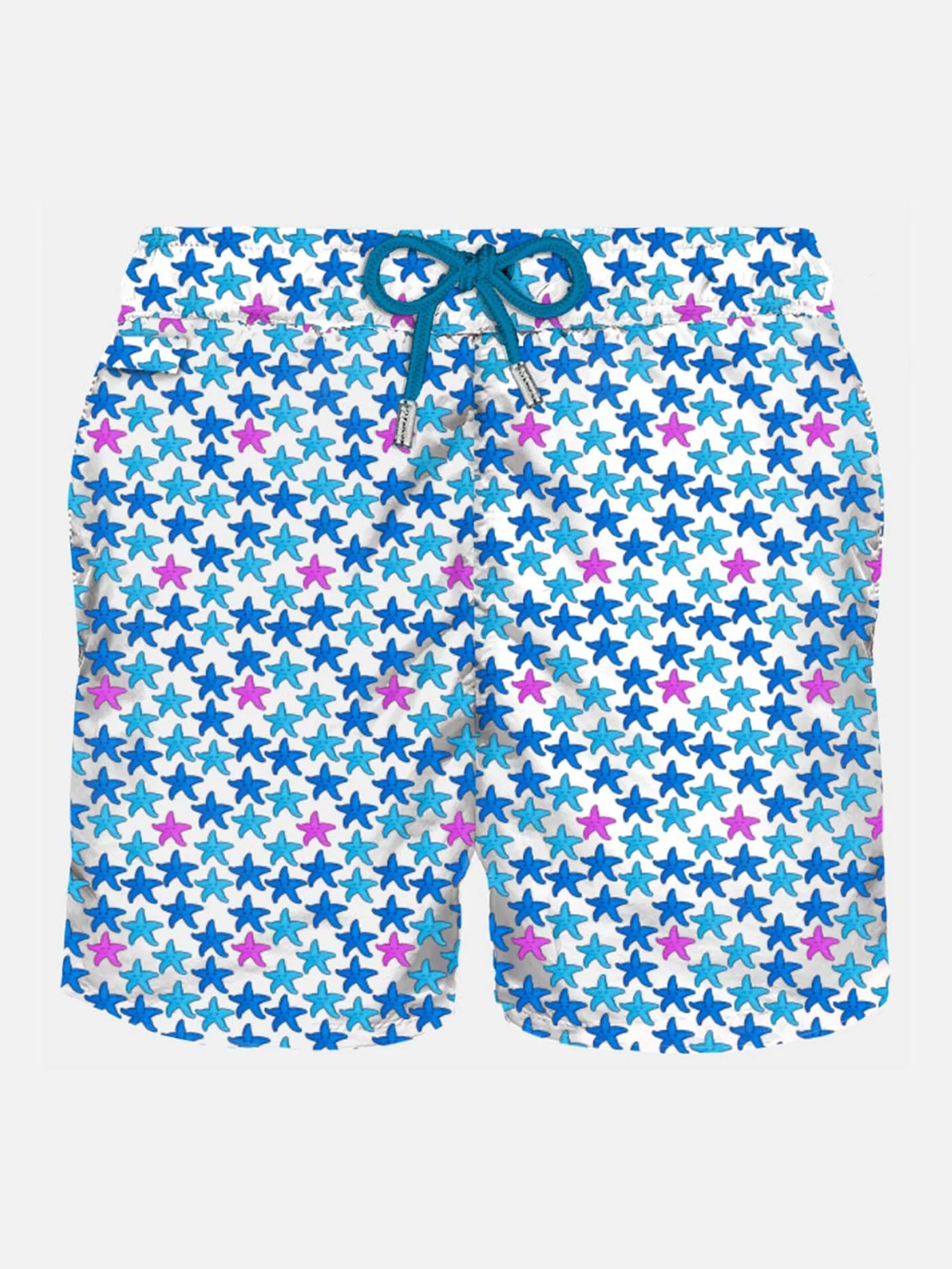 Herrenbadehose aus leichtem Stoff mit Seesternmuster