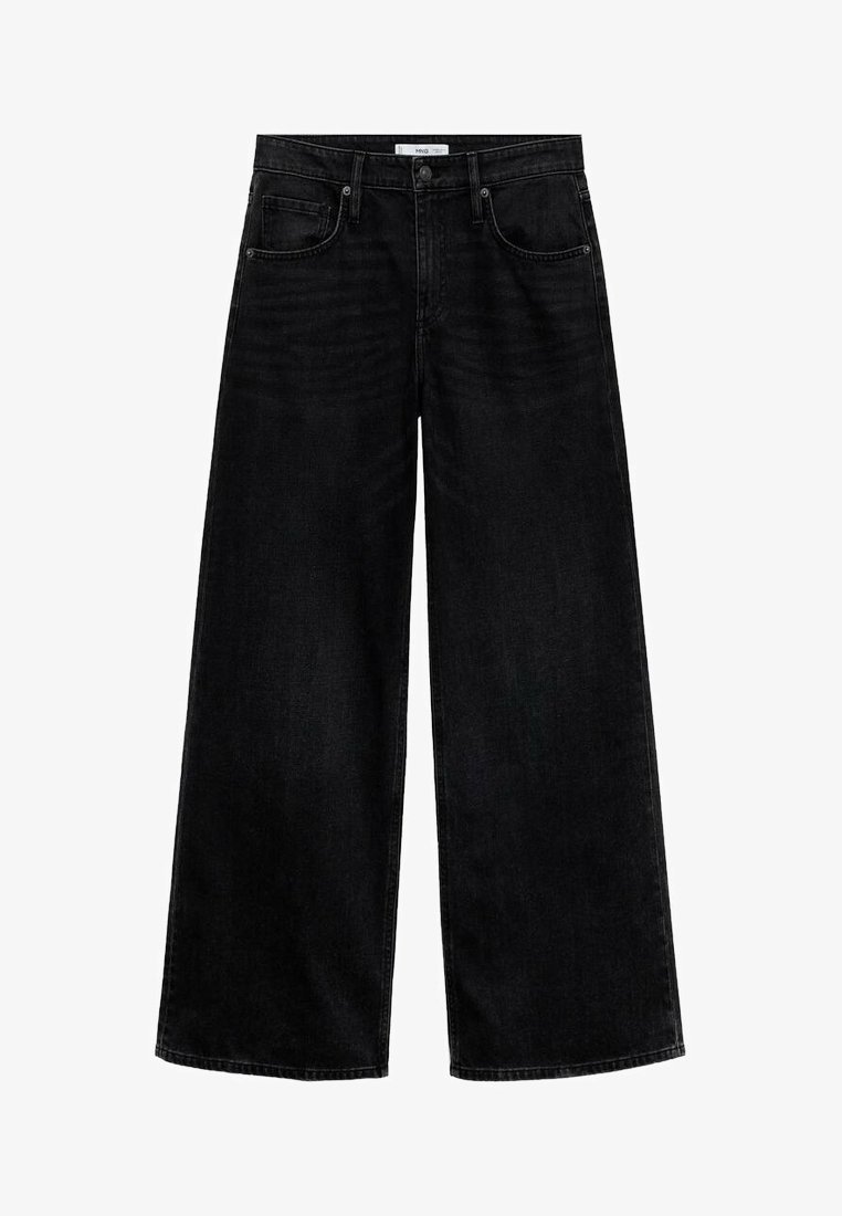 Jeansy Mango Flared - czarny denim