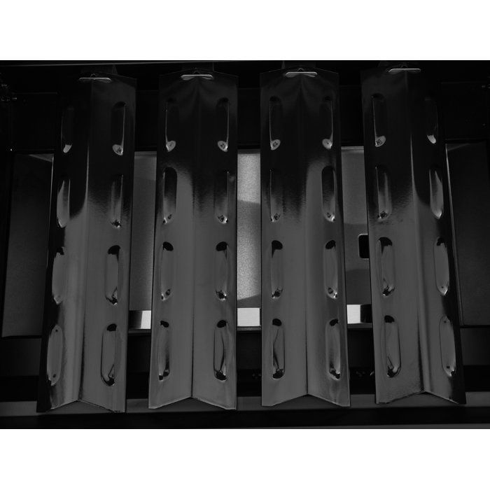 Barbecue a gas - COOKING BOX - Paarl - 4 bruciatori - Superficie di cottura principale: 60 x 42 cm - Griglia scaldavivande - Acciaio