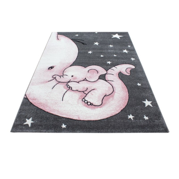 Dywan dziecięcy Kids Śpiący Słonik różowy 120 cm x 170 cm