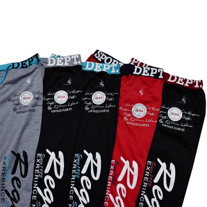Jogging pants - Luxury - Printed - Men's - Black - Fitness - Elastic waist