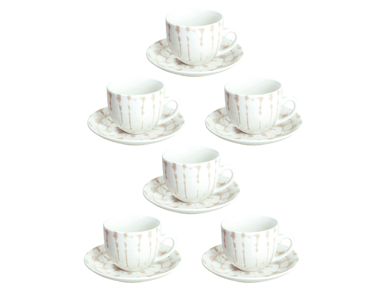 Komplet kawowy porcelanowy Madison Mallorca Tognana 12 el.