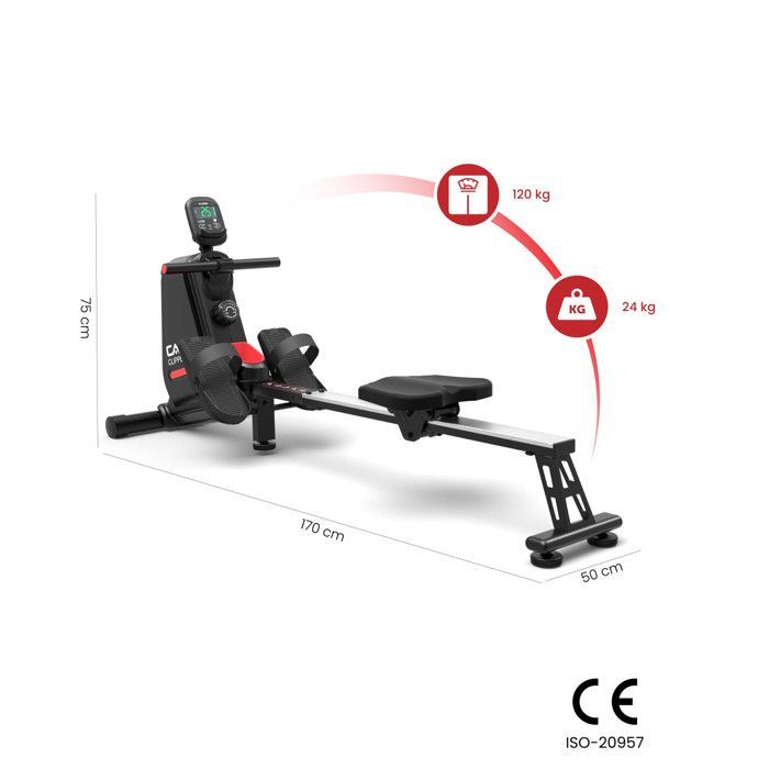 CARE Rowing Machine - CLIPPER - manual and connected