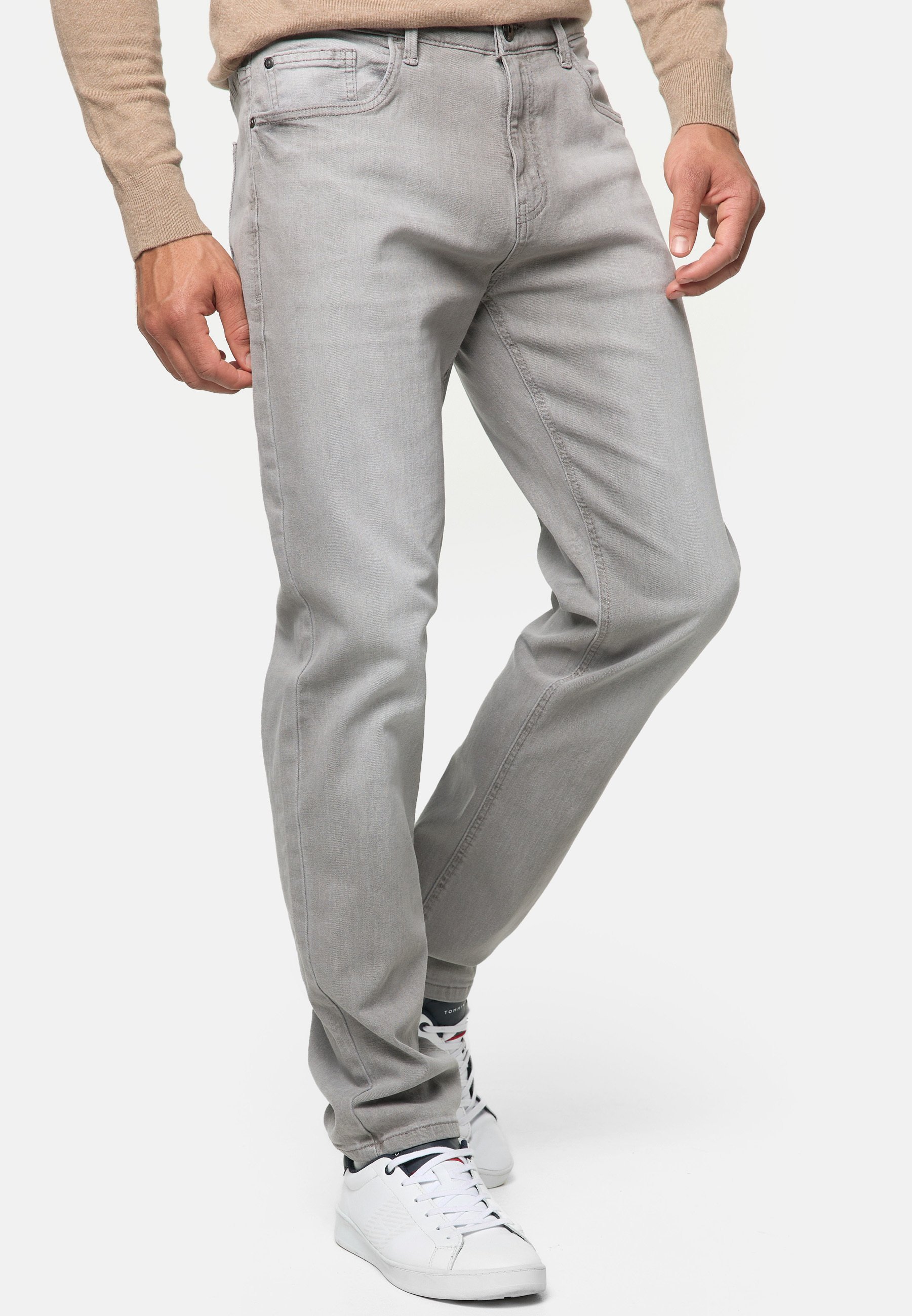 INDICODE JEANS SANTINO - Jean coupe slim - Gris clair nuage