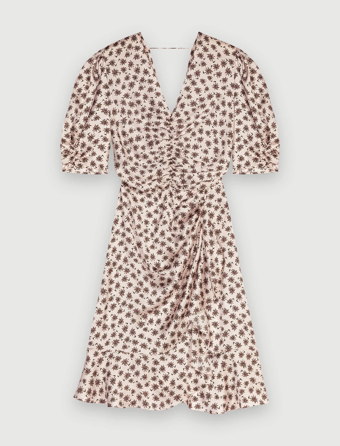Rochie cu imprimeu de palmier - Mini palmier rose
