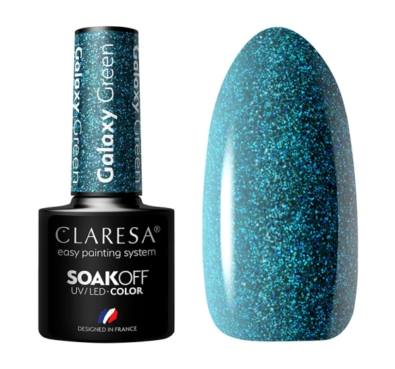 Claresa hybrydowy lakier do paznokci Galaxy Green 5 g