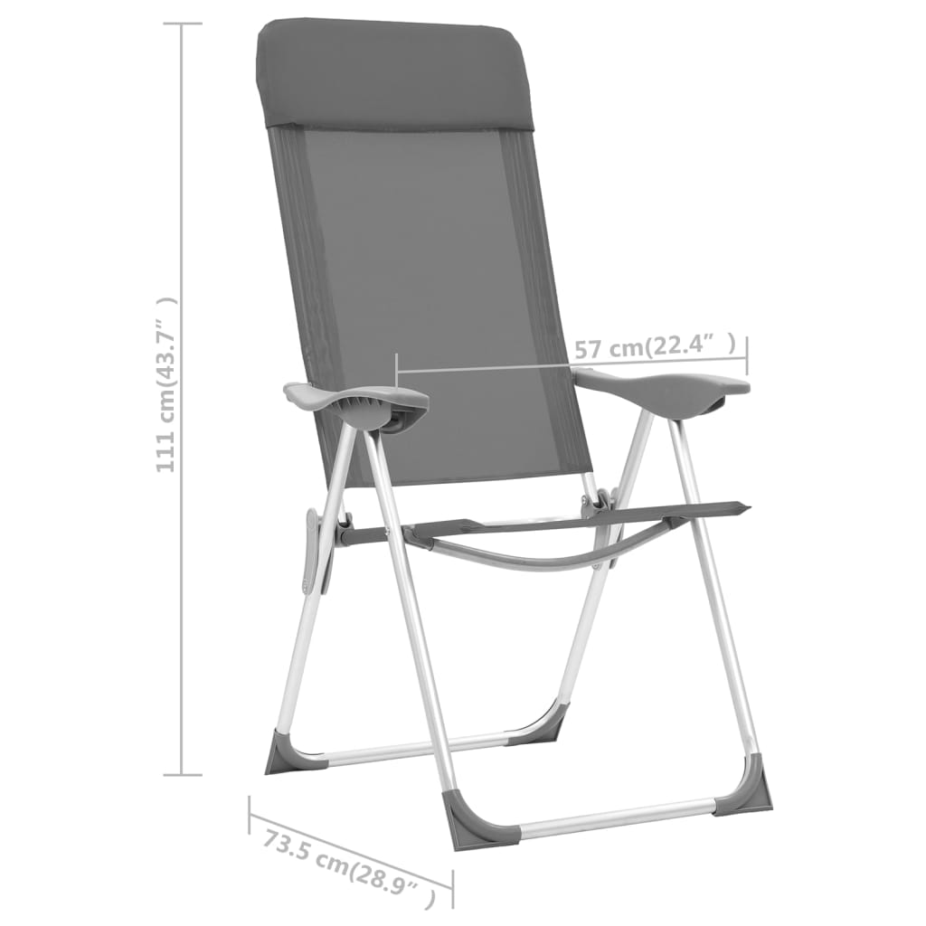  Vidaxl Garden Chair Grey 2 Pieces