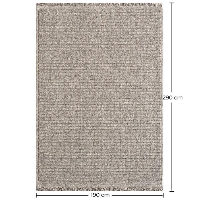 Grand Tapis de Design Contemporain et Moderne - Beige (190x290 cm) - Santorini Gris