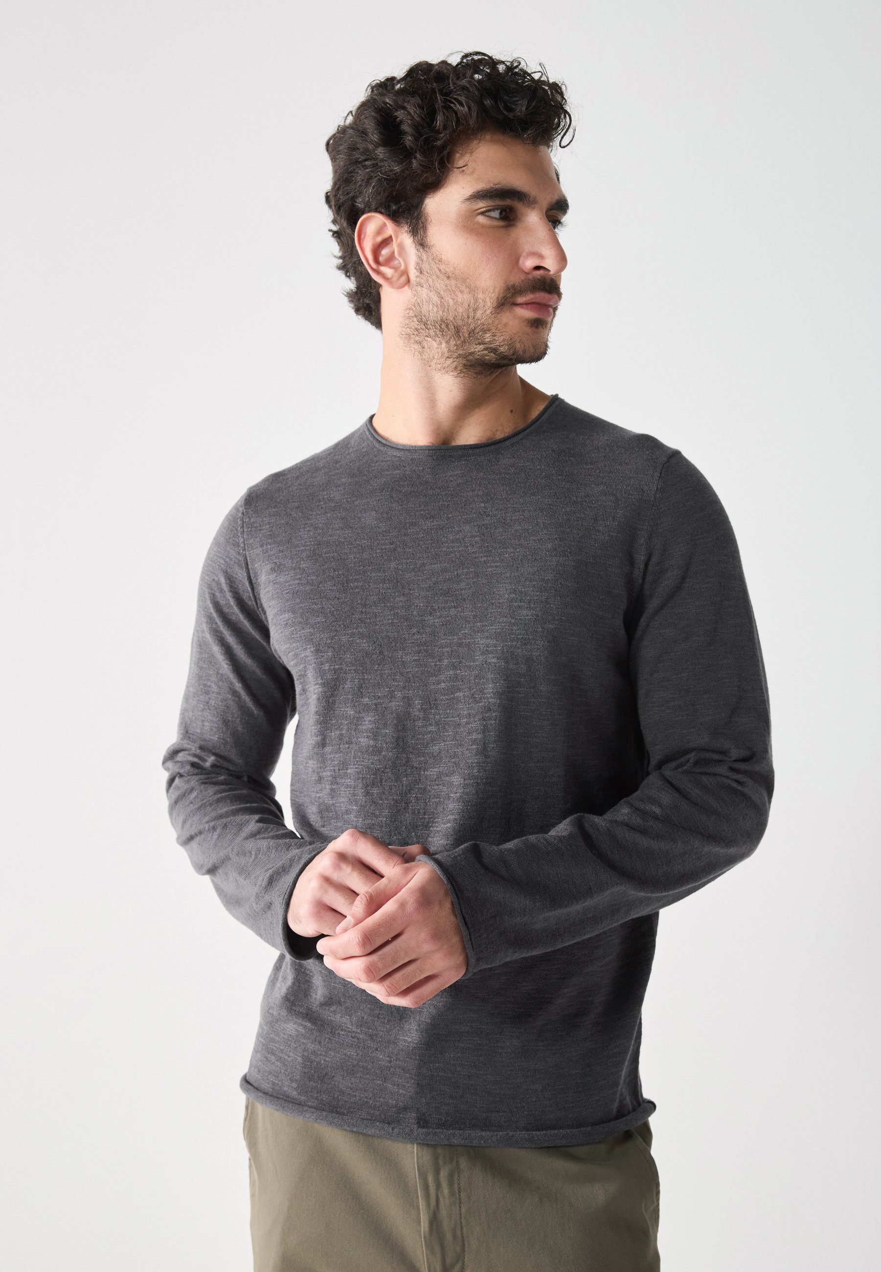 Pier One LINEN MIX - Jumper - asfalt