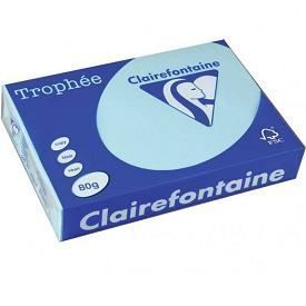 Papier - CLAIREFONTAINE - Trophée A4 - 80g - 500 feuilles - Bleu vif