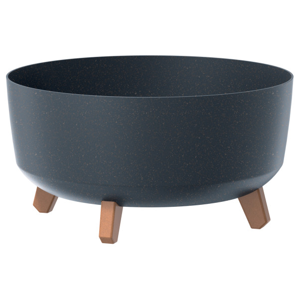 Donica ogrodowa okrągła Gracia Low Eco 40 cm antracyt PROSPERPLAST
