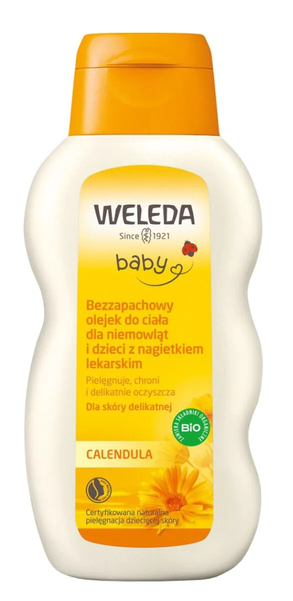 Weleda Calendula Bezzapachowy Olejek do ciała Dla niemowląt i Dzieci z Nagietkiem Lekarskim
