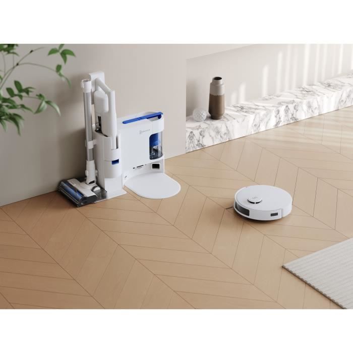 ECOVACS DEEBOT N20 COMBO - Robot aspirapolvere + lavapavimenti con stazione di ricarica - Doppio svuotamento automatico - Potenza di aspirazione 10 kPa