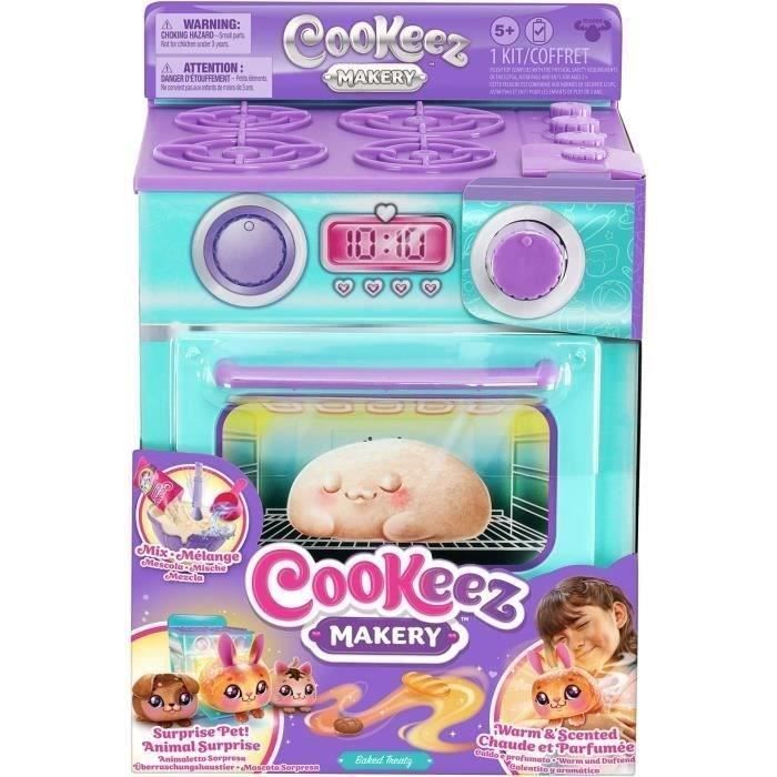 Fabrique à Pâtisserie Bleue - MOOSE TOYS - COOKEEZ MAKERY - Four interactif, peluche parfumée et accessoires