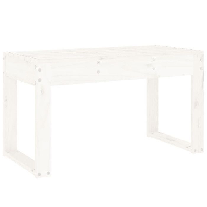 Panchina da giardino vidaXL bianca 80x38x45 cm in legno massello di pino 825087